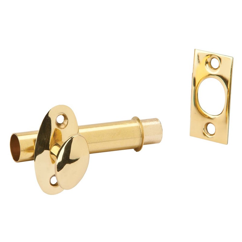 SCHLAGE Ives by Schlage S48B3 Mortise Door Bolt, Polished Brass - Image 3