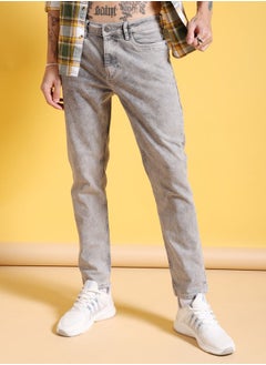 Men Slim Fit Solid Mid-Rise Stretchable Jeans