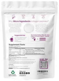 Micro Ingredients Multi Collagen Protein Powder, 2 Pounds Type I,II,III,V,X with Biotin 10000mcg, Hyaluronic Acid, Vitamin C Unflavored Collagen Peptides Keto & Paleo Friendly, Easy Dissolve, Non-GMO  - Image 2