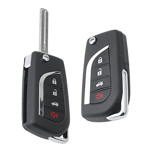 OCESTORE 2 Pcs 4 Buttons H Chip Car Key Fob Keyless Control Entry Remote HYQ12BFB Vehicles Replacement Compatible with 2018-2021 Camry 89070-06790 - Image 1