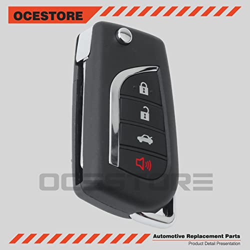 OCESTORE 2 Pcs 4 Buttons H Chip Car Key Fob Keyless Control Entry Remote HYQ12BFB Vehicles Replacement Compatible with 2018-2021 Camry 89070-06790 - Image 4