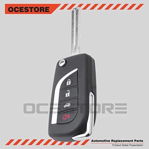 OCESTORE 2 Pcs 4 Buttons H Chip Car Key Fob Keyless Control Entry Remote HYQ12BFB Vehicles Replacement Compatible with 2018-2021 Camry 89070-06790 - Image 3