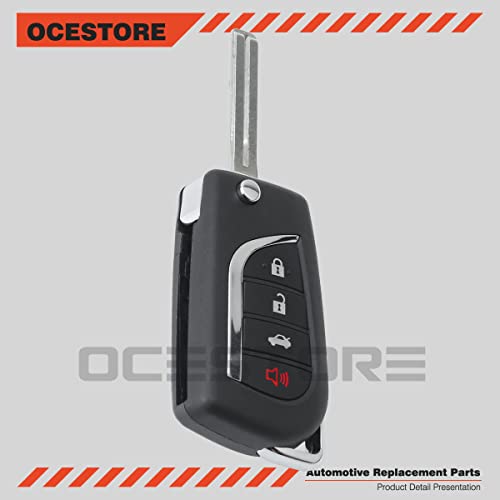 OCESTORE 2 Pcs 4 Buttons H Chip Car Key Fob Keyless Control Entry Remote HYQ12BFB Vehicles Replacement Compatible with 2018-2021 Camry 89070-06790 - Image 2