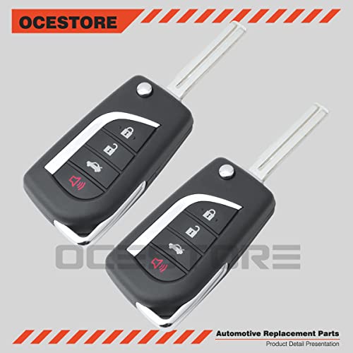 OCESTORE 2 Pcs 4 Buttons H Chip Car Key Fob Keyless Control Entry Remote HYQ12BFB Vehicles Replacement Compatible with 2018-2021 Camry 89070-06790 - Image 5