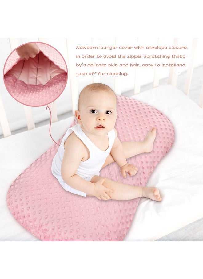 Hooyax - Hooyax Baby Lounger Cover 2 Pack Premium Newborn Lounger Covers, Organic Removable Infant Slipcovers for Baby Nest Lounger, Ultra Soft Snug Fit Infant Lounger Cover for Boys Girls (Pink, Grey) - Image 1