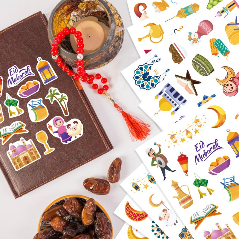 OTAITY 351 PCS Eid Mubarak Stickers, Ramadan Kareem Stickers for Kids, Eid Mubarak Theme Stickers Ø±Ù…Ø¶Ø§Ù† Ù…Ø¨Ø§Ø±Ùƒ Holy Kaaba Quran Ramadan Decoration Islamic Muslim Party Supplies Decorations - Image 5