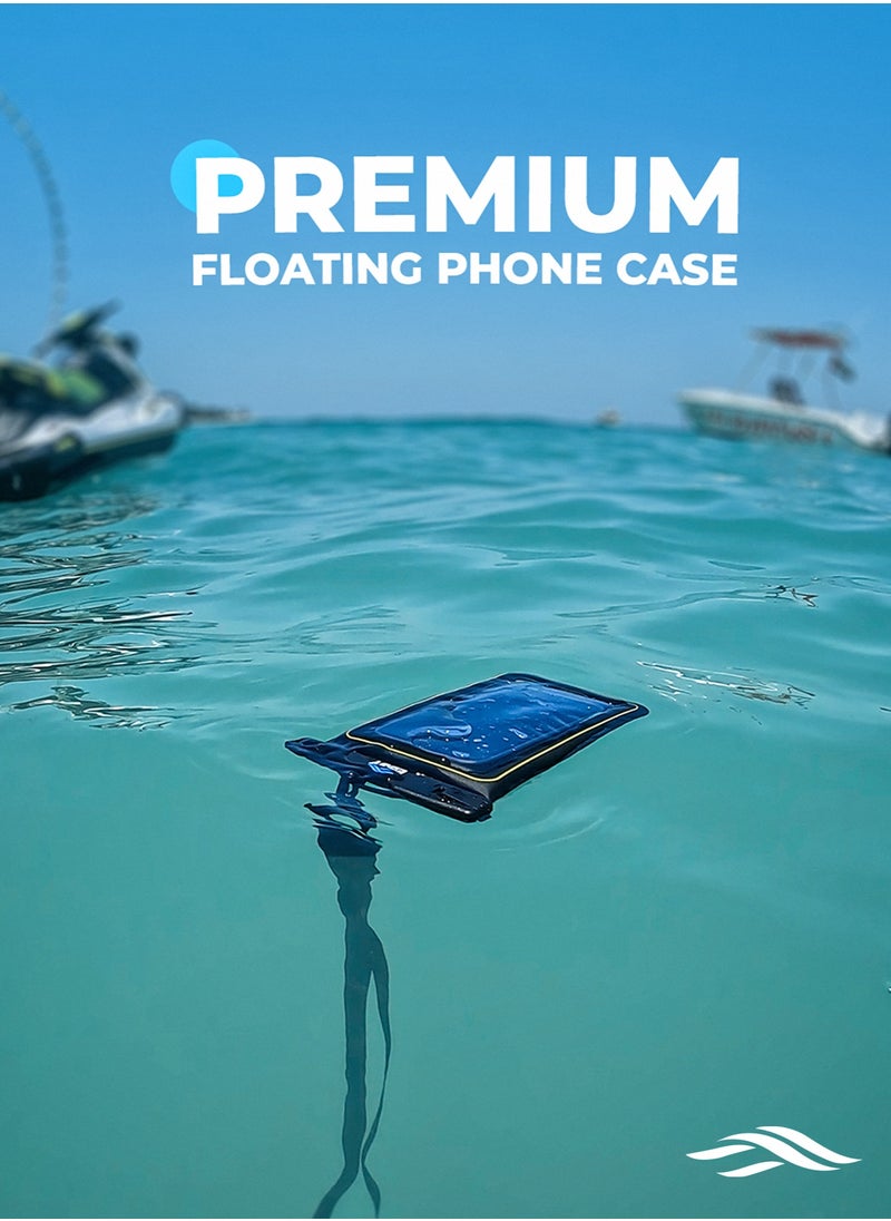 EDDY SPORTS EDDY, Universal Floating Waterproof Phone Case, IP68, Phone Dry Bag Pouch, Sealed, Swimming, Snorkeling, Surfing, for IPhone 16 15 14 13 Pro Max, Samsung S24 S23 S22 Ultra, phones Up to 7in  - Image 2