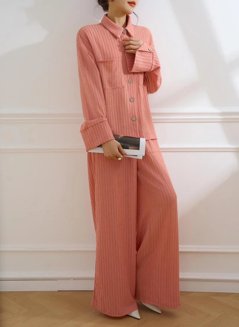 Hassal Coral Textured Suit