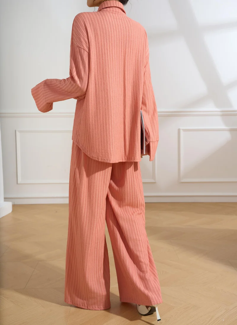 Hassal Coral Textured Suit