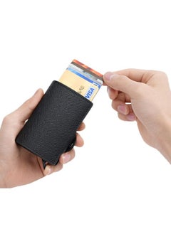 Generic Auto Pop-Up Card Holder, Aluminum Card Holder, RFID Card Holder, Wallet, Men's Simple Credit Card Card Holder (Black)  - Image 5