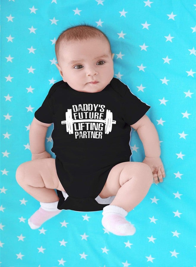 CBTwear Daddy's Future Lifting Partner - Baby Clothes - Funny Newborn Bodysuit Outfits for Boys and Girls (6 Months, Black) - Image 4