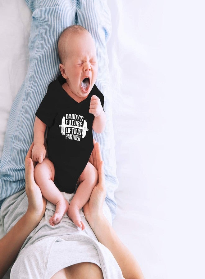 CBTwear Daddy's Future Lifting Partner - Baby Clothes - Funny Newborn Bodysuit Outfits for Boys and Girls (6 Months, Black) - Image 5