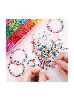 Generic Beads for making jewelry for girls and children, various colors of beads, 8 mm, Heishi, with a set of charms and elastic threads for making jewelry, bracelets and chains  - Image 4