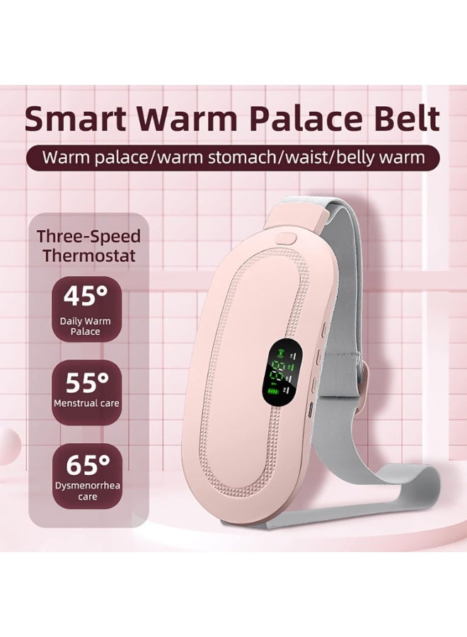 Comfier Portable Menstrual Heating Pad - Cordless Electric Waist Massager for Period Cramp & Lower Back Relief - Wireless Belly Warming Belt with 3 Heat Levels & 4 Massage Modes - USB Rechargeable - Image 3