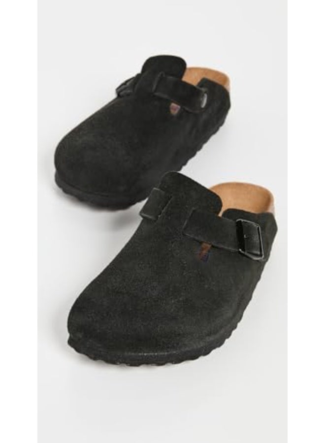 بيركنستوك حذاء بيركنستوك بوسطن ذو النعل الناعم من جلد الغزال - أسود - Image 3