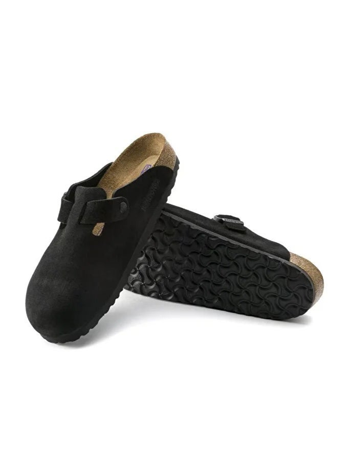 بيركنستوك حذاء بيركنستوك بوسطن ذو النعل الناعم من جلد الغزال - أسود - Image 5