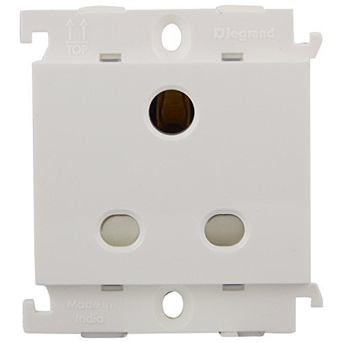 Legrand Polycarbonate Mylinc 6A 2/3Pin Multi-Socket 675550 (White) - Image 1