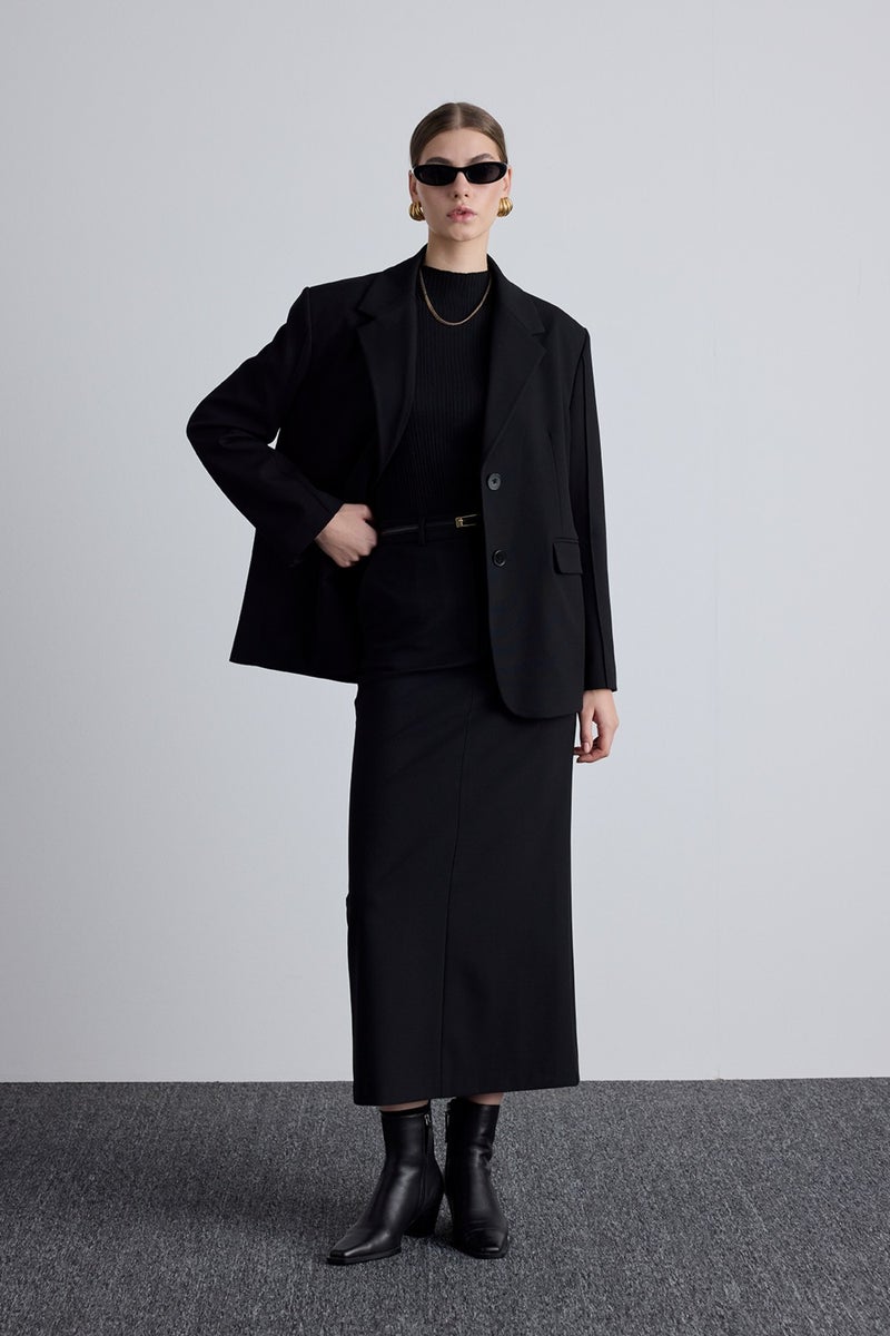 Manuka Classic Cut Blazer Jacket Black  - Image 3