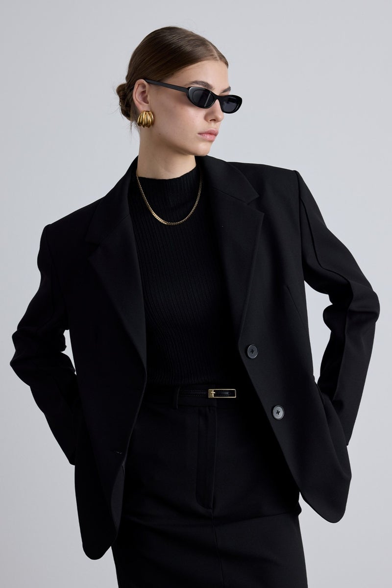 Manuka Classic Cut Blazer Jacket Black  - Image 2