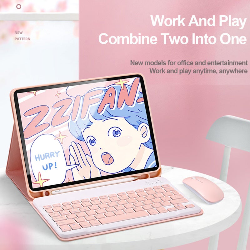مناسب لجهاز iPad Pro 11 إنش لعام 2021 - حافظة جلدية بلوحة مفاتيح لاسلكية تعمل بالبلوتوث ثنائية الوضع 10 - حافظة جلدية صفراء + لوحة مفاتيح صفراء + أصفر (موديل شحن ثنائي الوضع) - iPad 12.9 إنش لعام 2022/21/2018 متوافق مع الجميع - Image 2