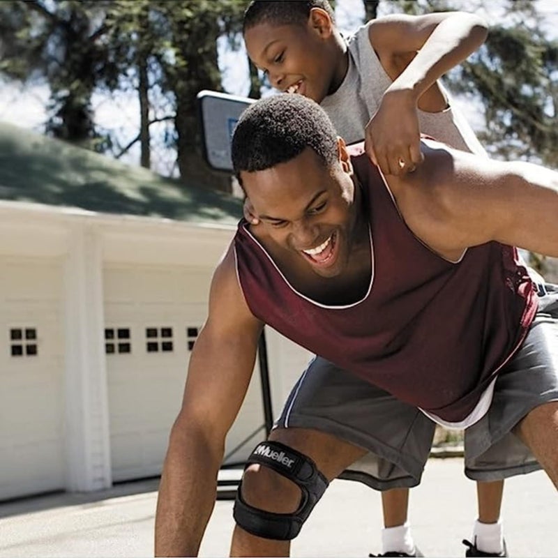 MUELLER Sports Medicine Adjustable Max Knee Single Strap for Men and Women, Compression & Pain Relief Support for Osgood-Schlatter's, Runner's Knee, Patellar Tendinitis, Black, One Size - Image 5