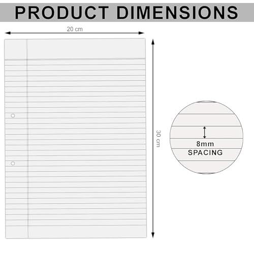 Paraspapermart A4 Size Both Side Ruled Sheet for Project/Assignment/Practical/Homework (Pack of 200 sheets) - Image 3