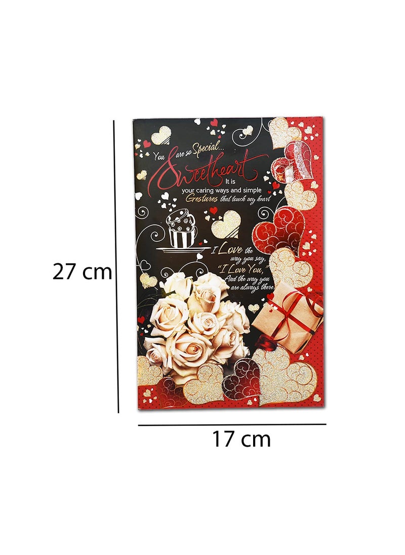 Saugat Traders Saugat Traders Love Gift for Girls, Women - Love Greeting Card with Teddy Bear and Sling Bag - Birthday Gift - Valentine Day Combo for Girlfriend, Wife  - Image 2
