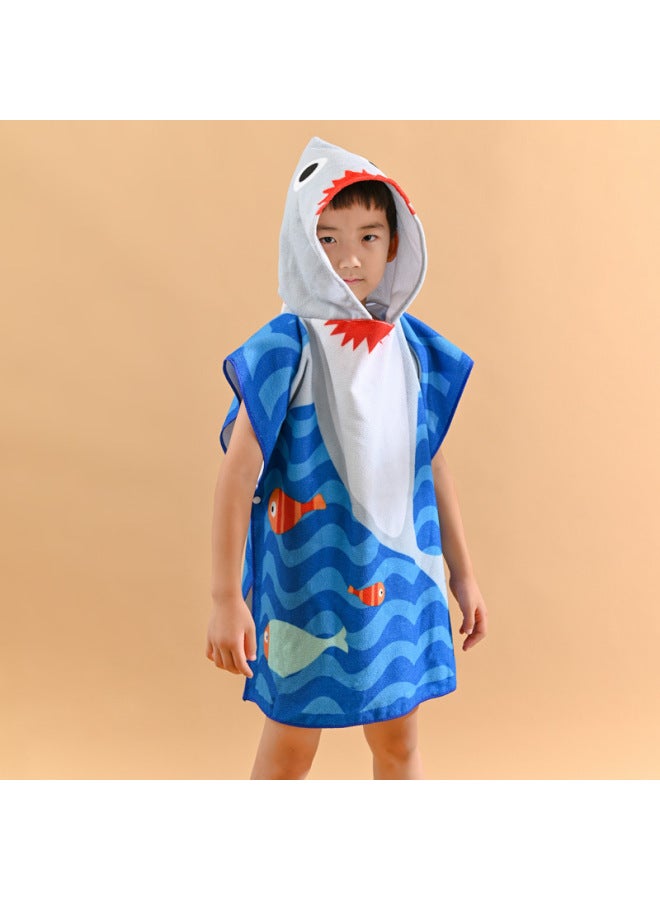 SHARP Children's Bath Towel Cape Cute Cartoon Print Soft Thickened Quick-drying Wearable Beach Towel - Image 3