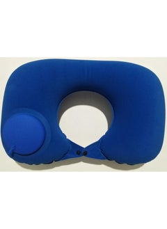 Arabest Press inflatable U-shaped pillow neck pillow travel artifact neck folding portable flocking blowing travel pillow U-shaped pillow  - Image 1