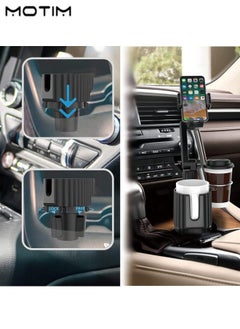 Motim 3 IN 1 Car Phone Mount with Cup Holder, Multi-Functional Expand Car Cup 360° Rotating Phone Holder for SUV / Car, Car Rotatable Phone Mount, Compatible with Most Smart Phones  - Image 3
