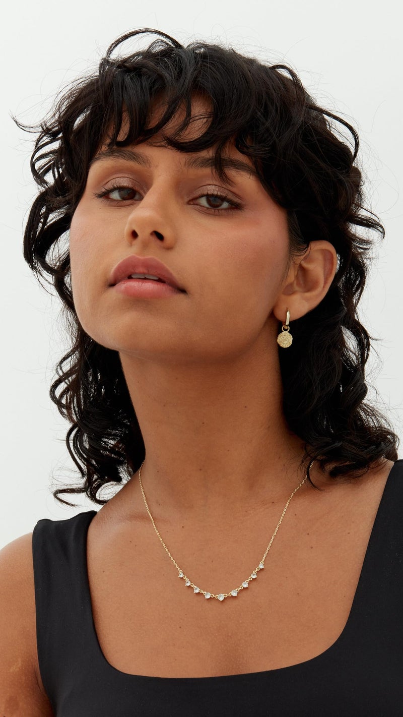 PAVOI Rhodium Plated S925 Sterling Silver Post Lightweight Drop Dangle Huggie Hoop Earrings for Women | Dainty Coin Earrings - Image 4