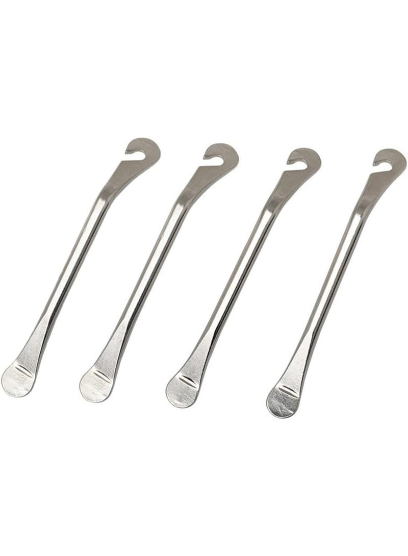 4 Pcs Bicycle Tire Lever, Stainless Steel Tire Replacement Scoop, Bicycle Tire Lever Lever Repair Bicycle Tube, Easy to Use, Portable Bicycle Tire Removal Repair Tool - Image 1