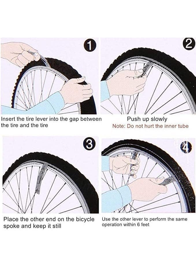 4 Pcs Bicycle Tire Lever, Stainless Steel Tire Replacement Scoop, Bicycle Tire Lever Lever Repair Bicycle Tube, Easy to Use, Portable Bicycle Tire Removal Repair Tool - Image 4