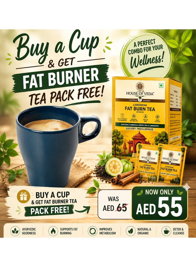 Tea cup 250ml | Mug + Fat burn tea free | Wellness in a cup - Image 1