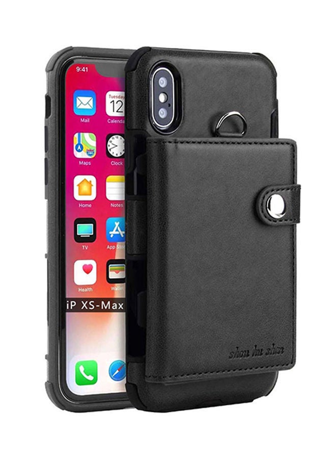 NIBEMINENT Protective Wallet Case Cover For Apple iPhone XS Max Black - Image 1
