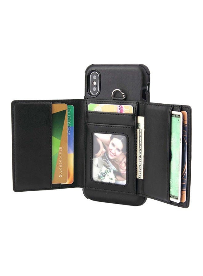 NIBEMINENT Protective Wallet Case Cover For Apple iPhone XS Max Black - Image 4