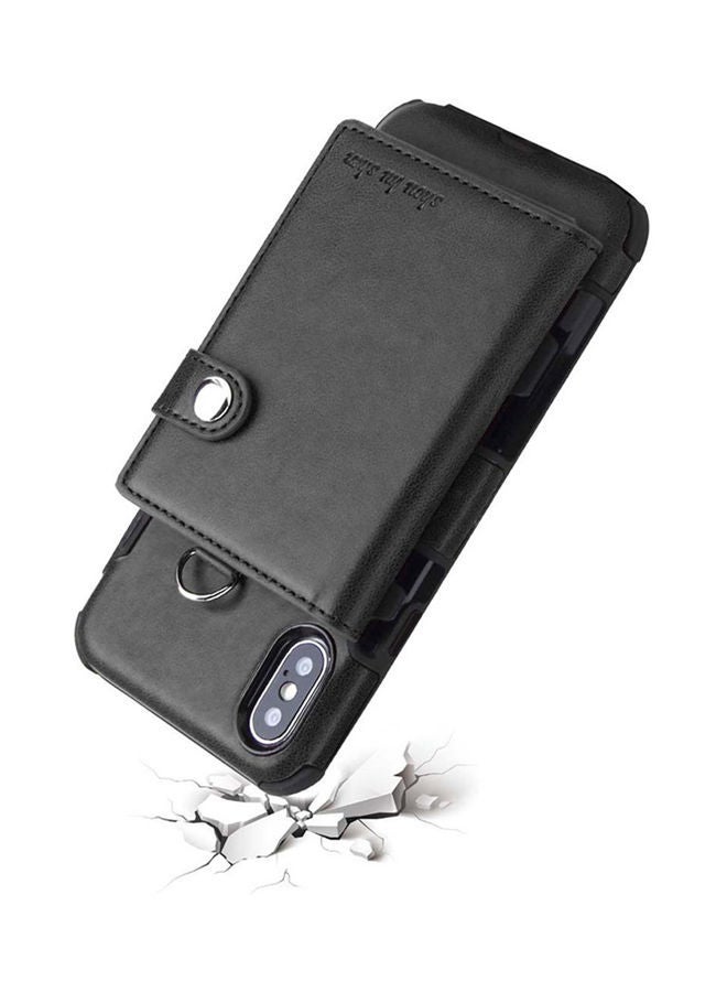 NIBEMINENT Protective Wallet Case Cover For Apple iPhone XS Max Black - Image 3