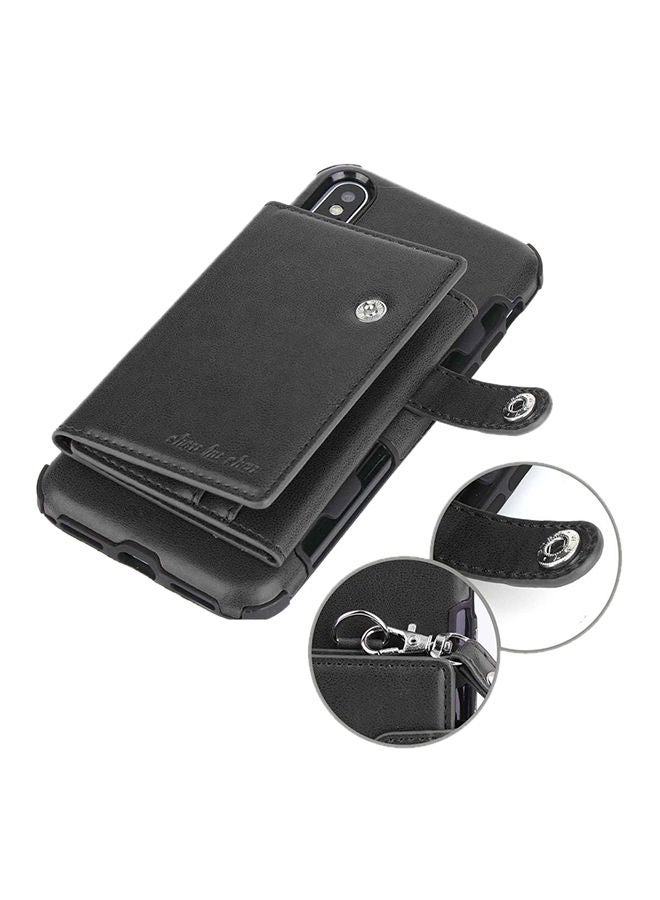 NIBEMINENT Protective Wallet Case Cover For Apple iPhone XS Max Black - Image 5