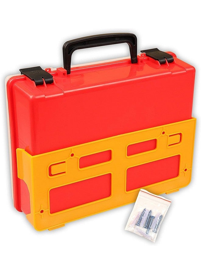 Rapid Care First Aid Rapid Care First Aid 839-LGBBK-1 Premium Bloodborne Pathogen & Bodily Fluid Spill Clean Up Kit, OSHA Compliant, Wall Mountable, 10" x 8" x 3.5",Red/Clear 