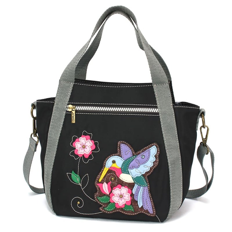CHALA Venture Mini Carryall - RFID Protected Nylon Bag with Adjustable Crossbody Strap - Hummingbird A - black - Image 1