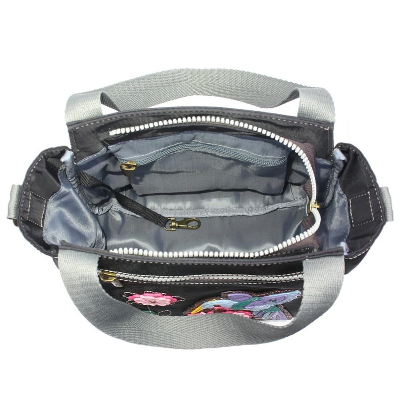CHALA Venture Mini Carryall - RFID Protected Nylon Bag with Adjustable Crossbody Strap - Hummingbird A - black - Image 5