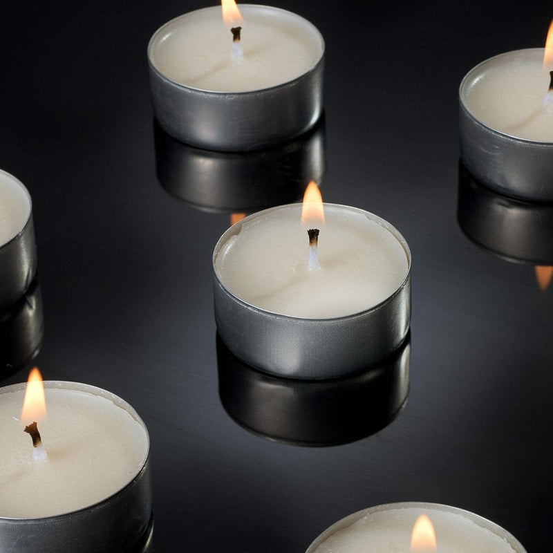 Tribello White Tea Lights - Unscented Tealight Candles - 3.5 Hour Burn Time - Perfect for Home, Travel, Events & Emergencies - Pack of 12 - Image 4