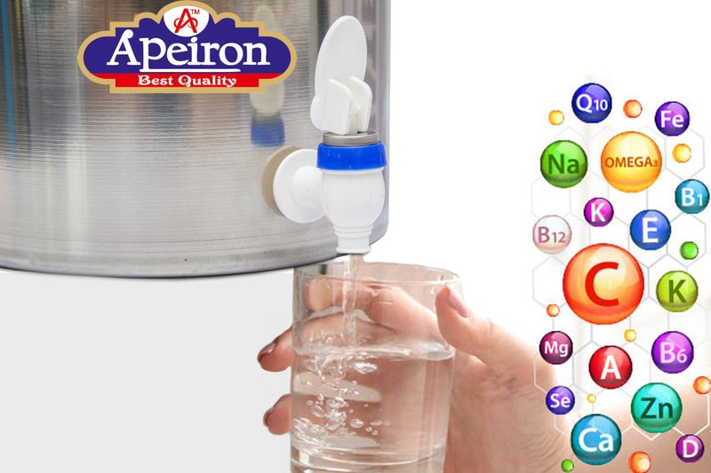 Apeiron Stainless Steel Non-Electric Water filter With 4 Ceramic Candles With Brass Knob 30 Liter Capacity - Image 5