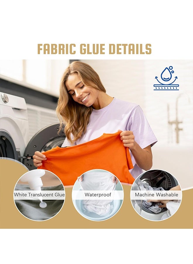 AOGO Fabric Glue Permanent, Fabric Glue for Clothing Permanent, Liquid Stitch Adhesive, Washable for Clothes, Cotton, Denim, Leather, Polyester, Ideal for Quick Repairs (50ML) - Image 5