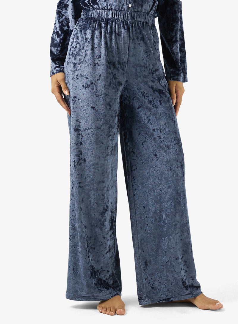 جينجر طقم استرخاء بياقة منتجع مخملي واسع - Image 4