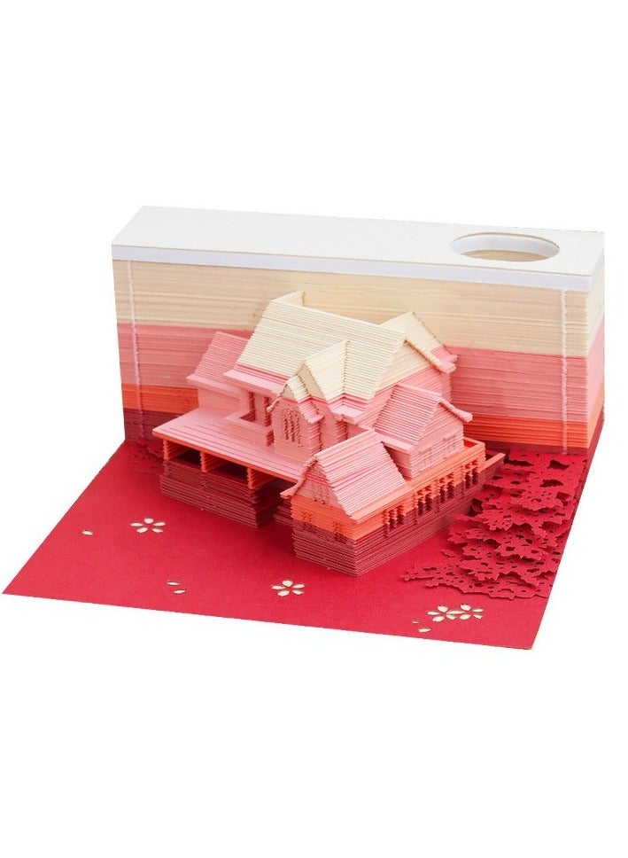 Generic Desktop Ornament Paper Carving, 3D Sticky Note Paper 