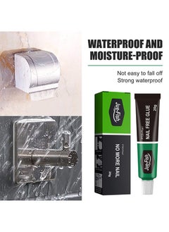 JUE-FISH All-purpose Glue 20g,Nail-free Glue Adhesive Sealant,Nail-Free Glue Waterproof Adhesive Sealant, Multifunctional Adhesive Glue Universal Strong Plastic Glue for Resin Ceramic Metal Glass  - Image 1