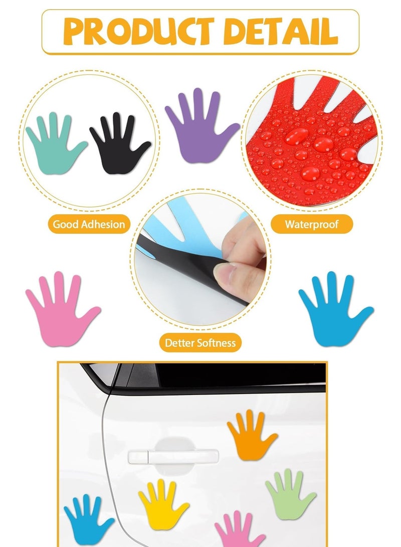 50 Pcs Small Foam Hand Cutouts Stickers – Colorful Handprint Labels for Classroom, Whiteboard, DIY Crafts and Decoration - Image 4