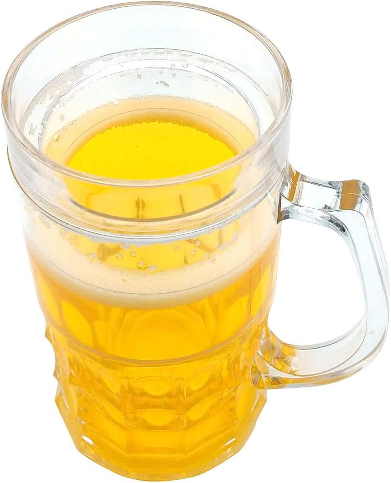 جليفار كوب بيرة قابل لإعادة الاستخدام – 450 مل – كأس مزدوج الطبقة متين وصديق للبيئة للبيرة والمشروبات - Image 1