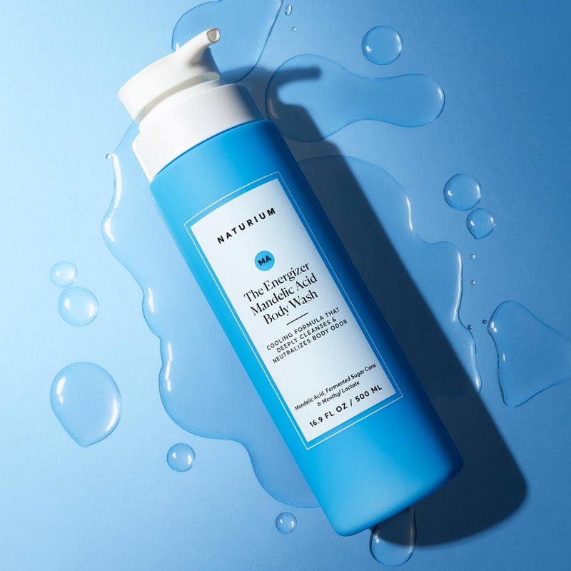 NATURIUM غسول الجسم ناتوريوم المنعش، تركيبة تبريد وانتعاش مع حمض الماندليك، ينظف بعمق ويعادل رائحة الجسم، 16.9 أونصة - Image 5